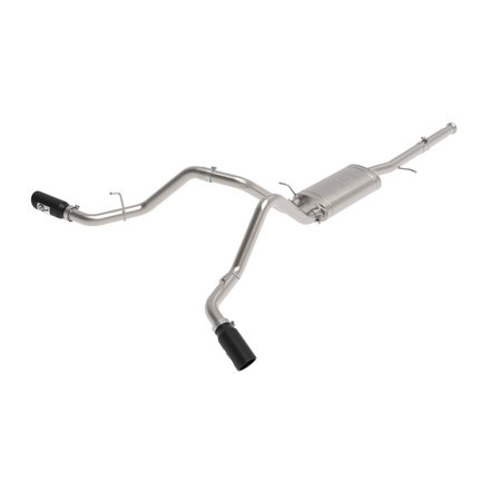 AFE Stainless Steel, With Muffler, 3 Inch Pipe Diameter, Single Exhaust With Dual Exit, Side Exit 49-44134-B